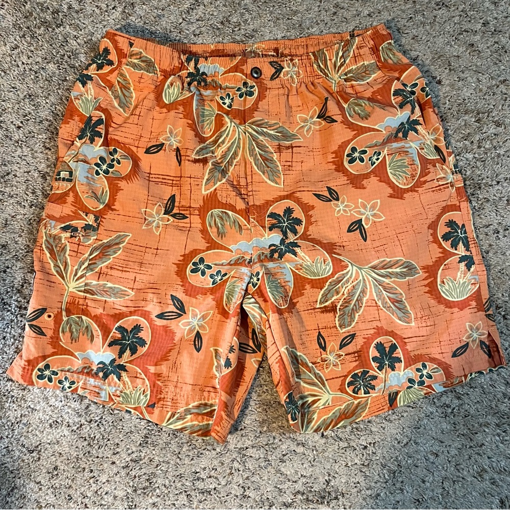 Tommy Bahama Tropical Print Swim Trunks Size Medium